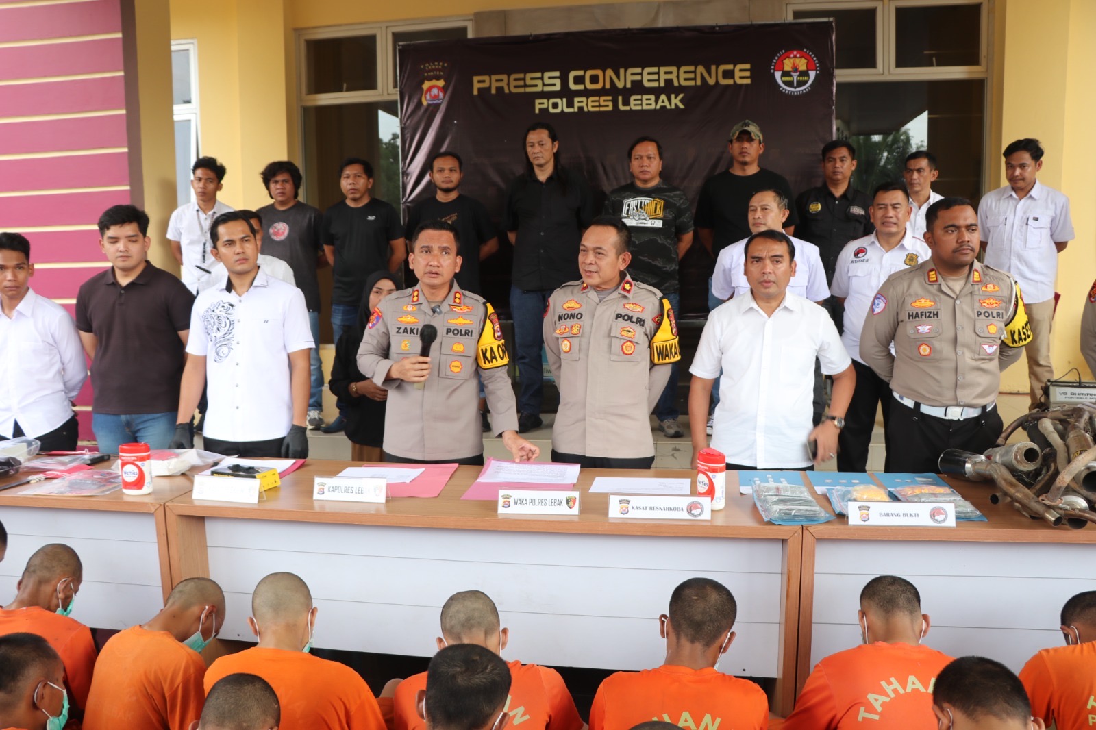 Dalam Sebulan, Polres Lebak Berhasil Ungkap 24 Kasus Tindak Pidana dan Amankan 207 Knalpot Brong