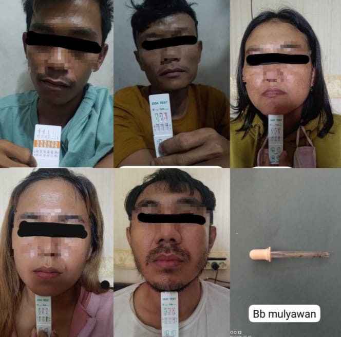 6 Orang Diduga Menggunakan Sabu Ditangkap Sat Narkoba Polres Lebak