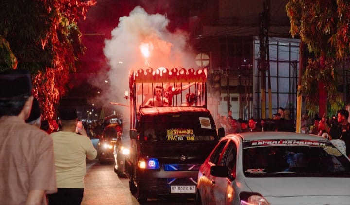 Unik, Remaja Masjid Maqdis Pinrang Usung Konsep "Lapas Neraka" di Pawai Takbir Idul Fitri