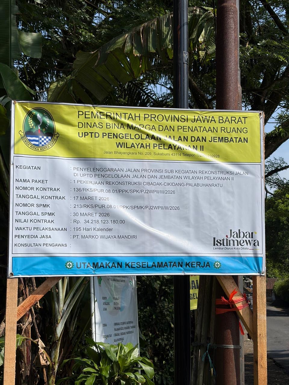 Kualitas Rekonstruksi Jalan Provinsi di Cikidang Dipertanyakan, Pengawasan Dinilai Lemah