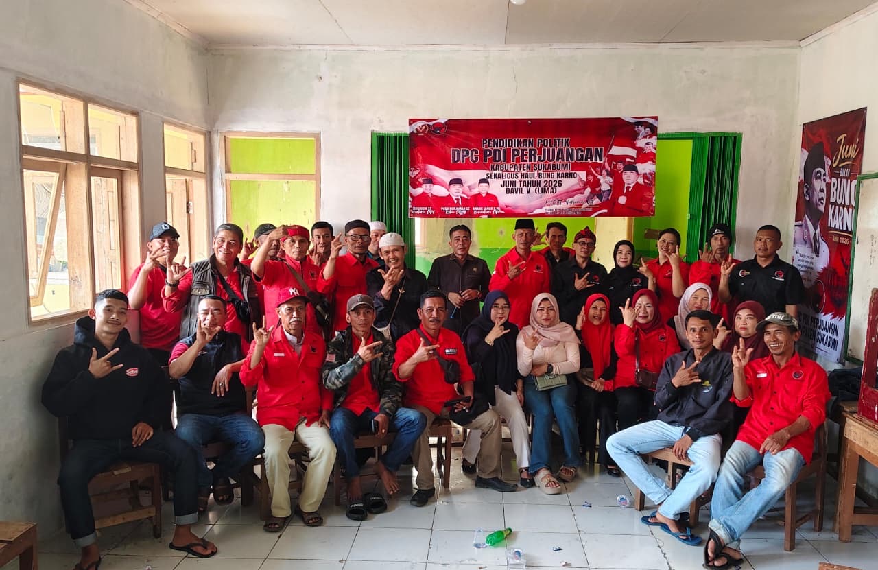 Paoji Nurjaman Pimpin Pendidikan Politik Struktur PAC dan Ranting PDIP Wilayah Dapil V Kabupaten Sukabumi